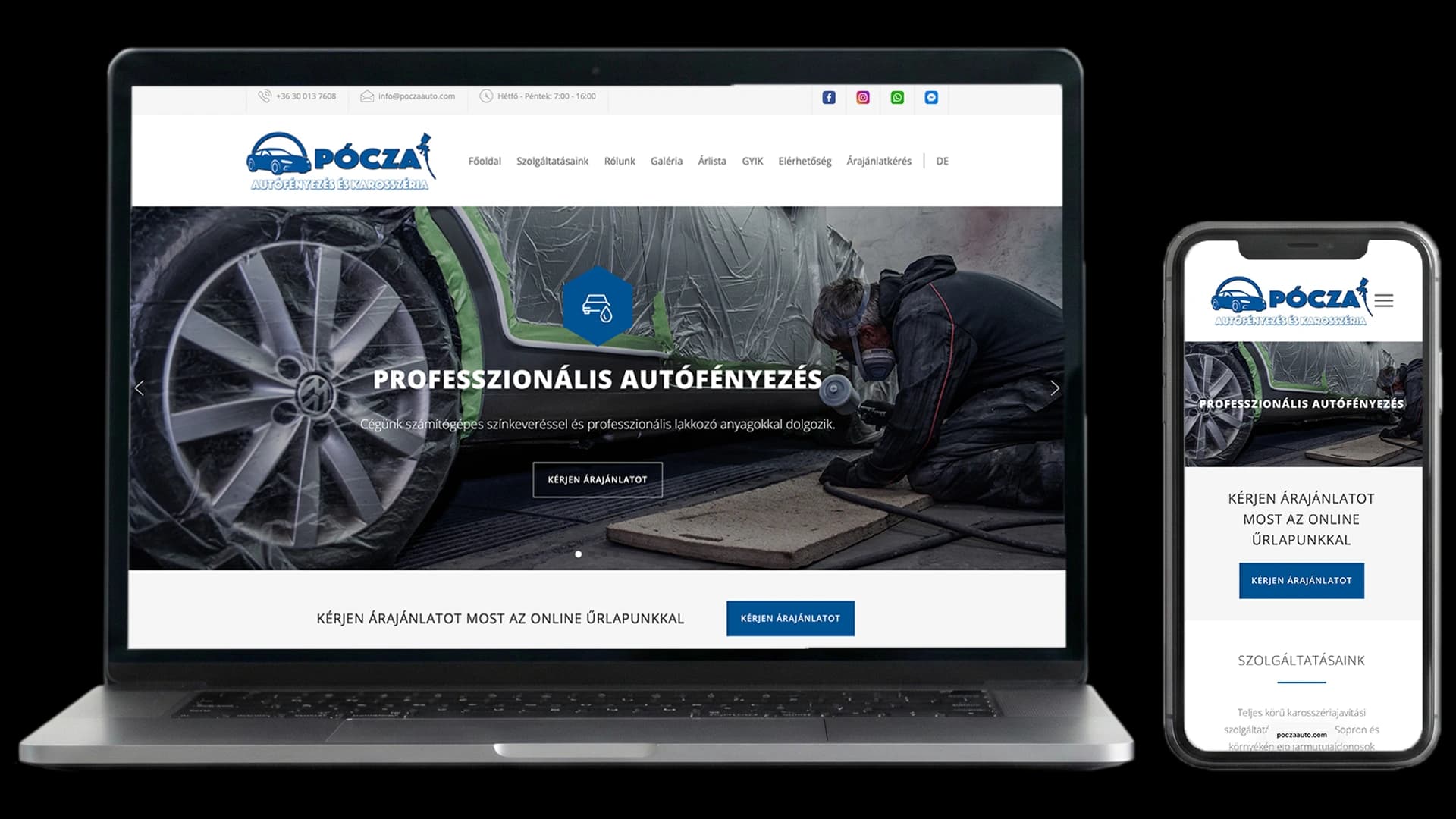 Egyedi üzleti weboldal