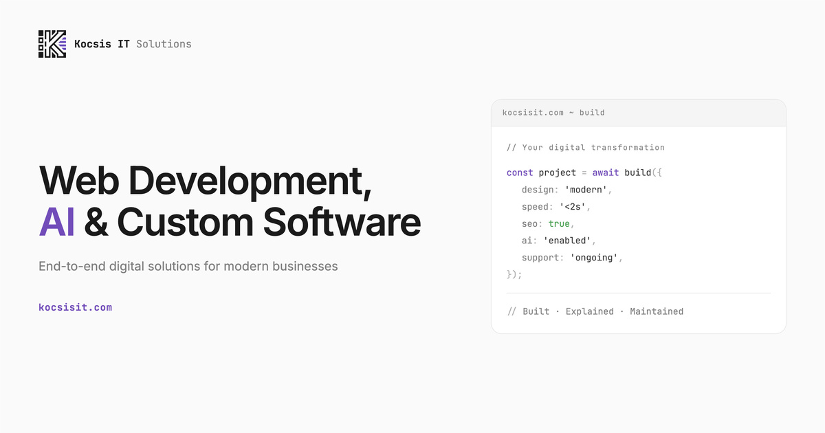 Kocsis IT Solutions | Web Development, AI & Custom Software